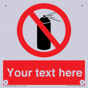 Custom prohibition no aerosol